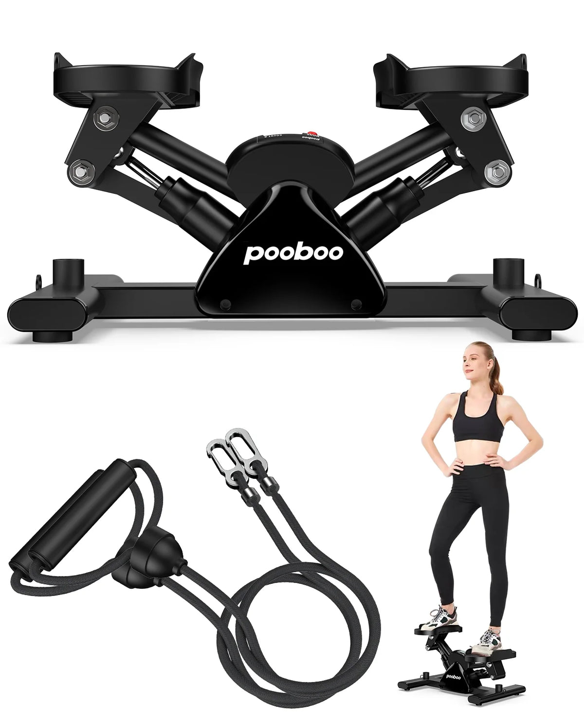 Mini Stepper Machine with Resistance Bands D835
