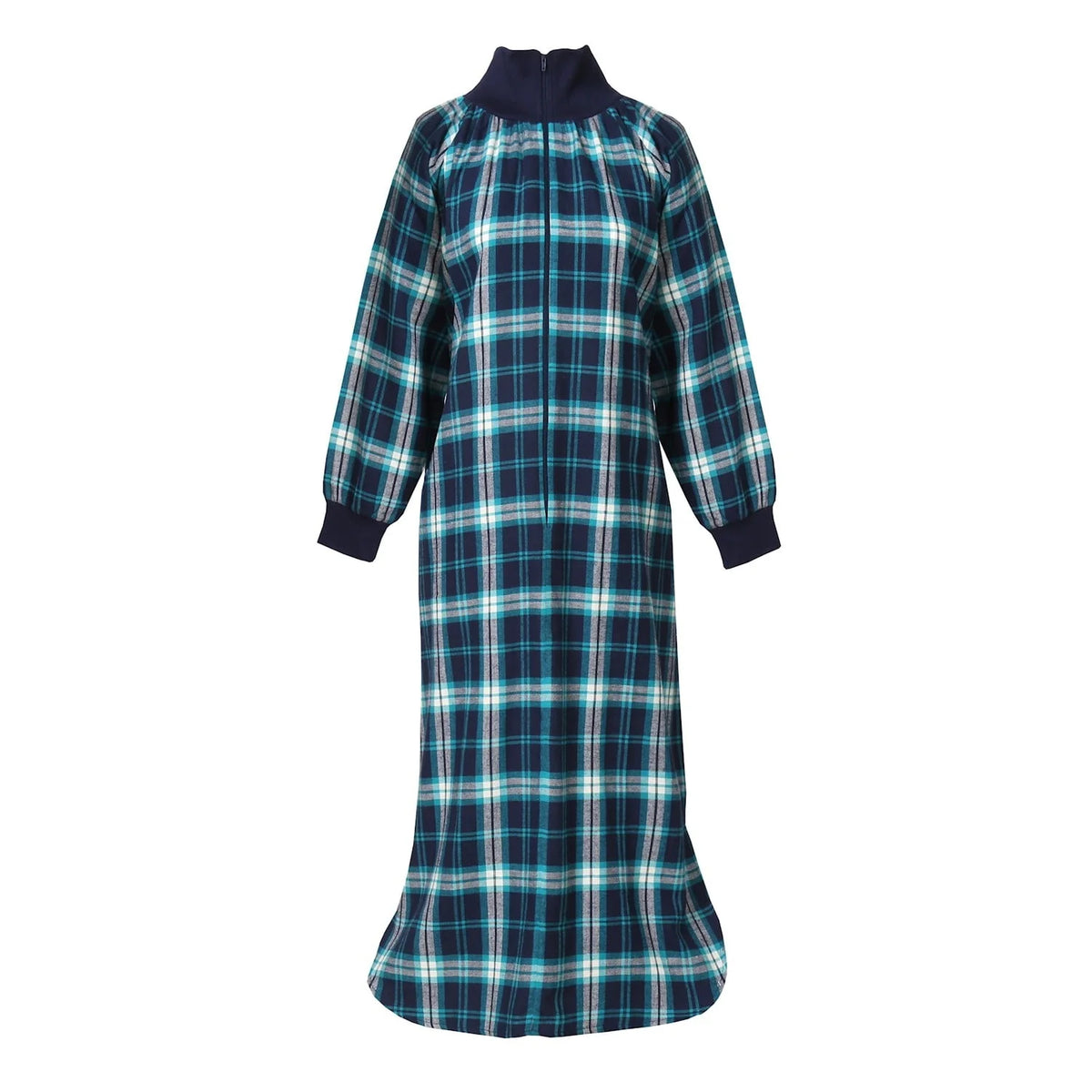 Navy Long Sleeve Flannel Nightgown S47808