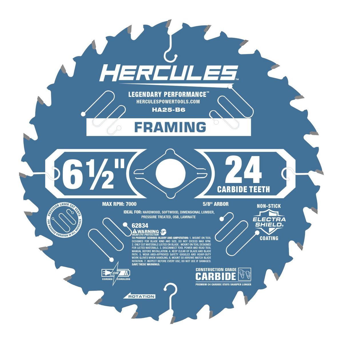 6-1/2 in. 24T Framing Circular Saw Blade T2211