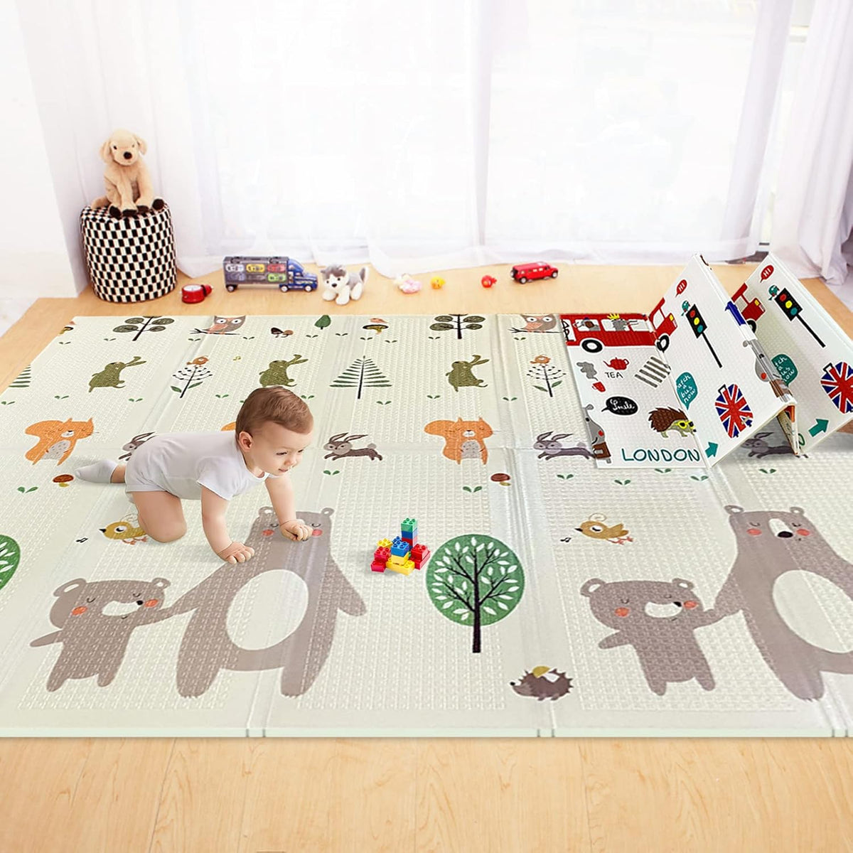 Extra Large Foldable Waterproof Baby Play Mat with Carry Bag G1170