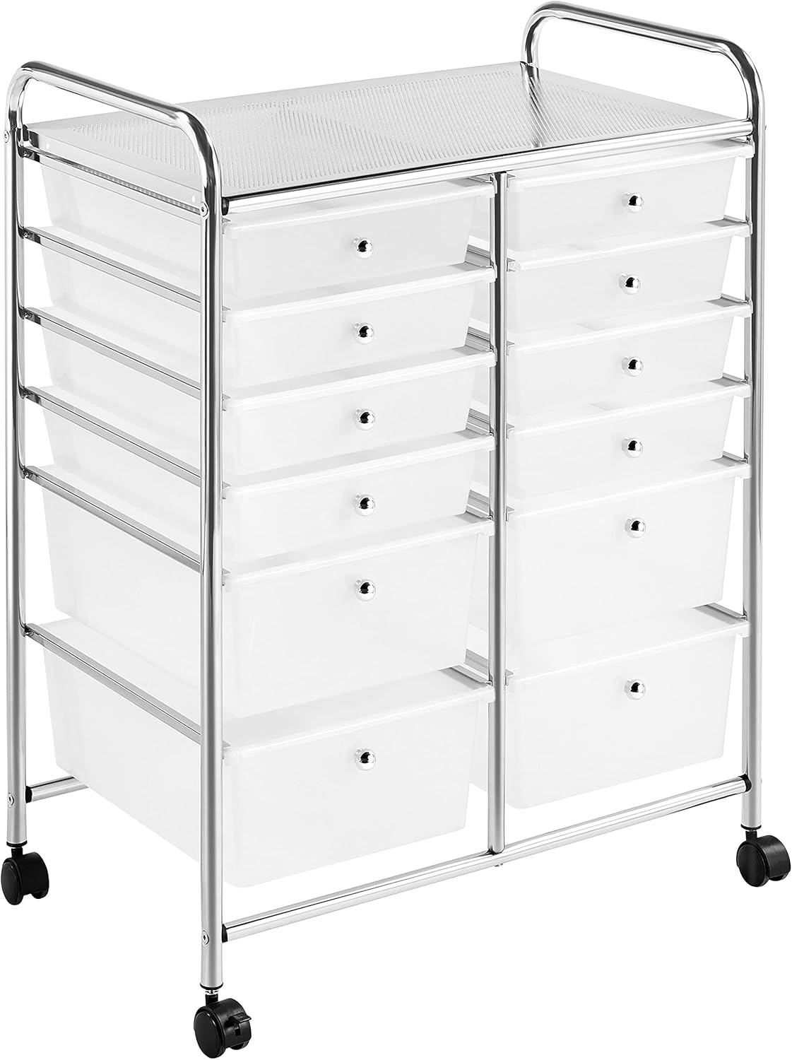 Black 12 Drawers Rolling Storage Cart Y15253