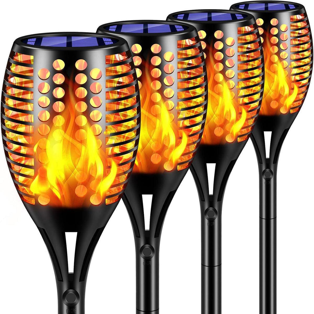 43 Waterproof Flickering Flames 96 LED Solar Lights C256