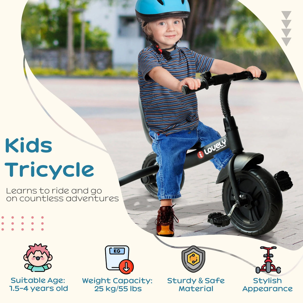 Pink Tricycle for Kids Age 2-5 X85059