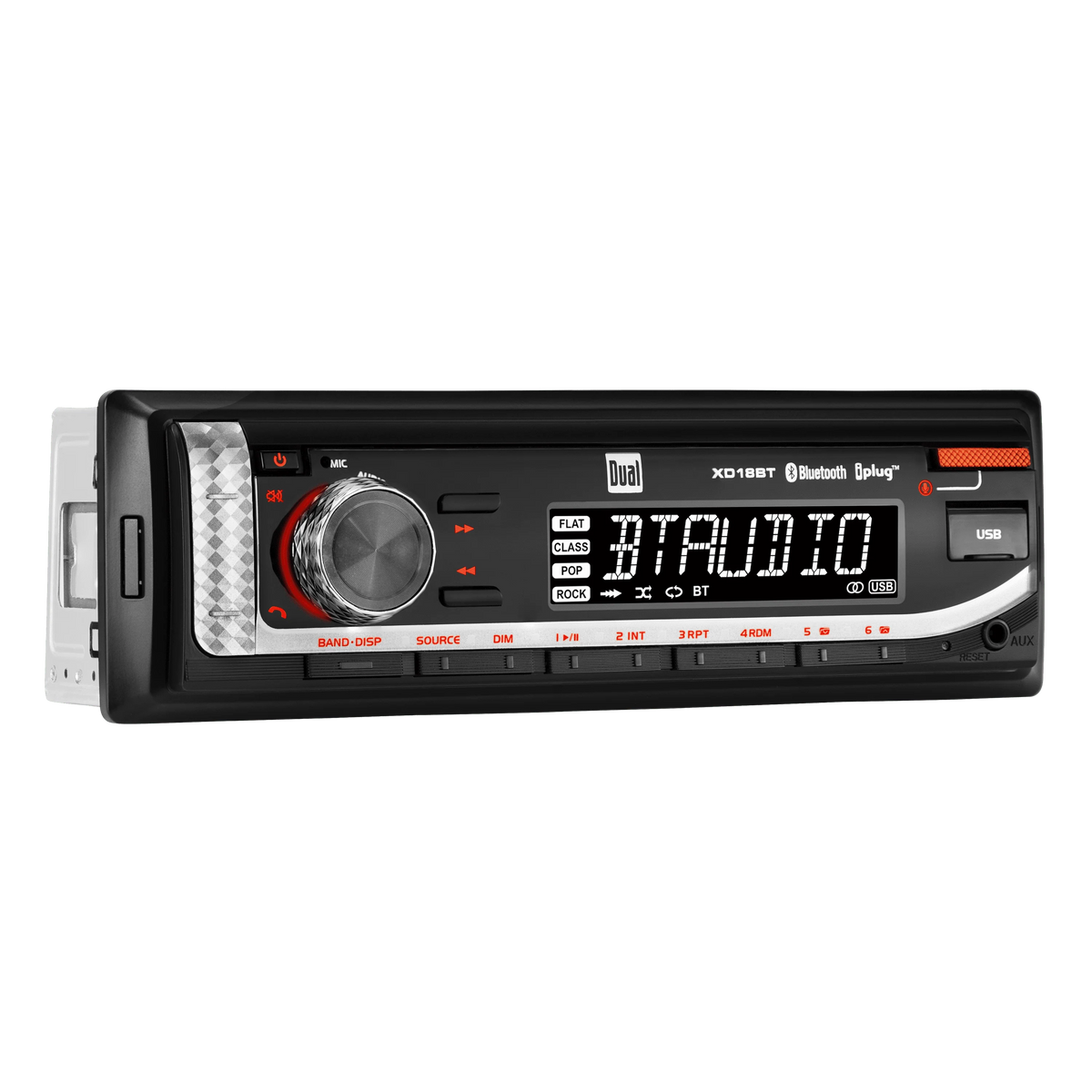 Single DIN Car Stereo and 6.5 Coaxial Speakers Bundle H4510