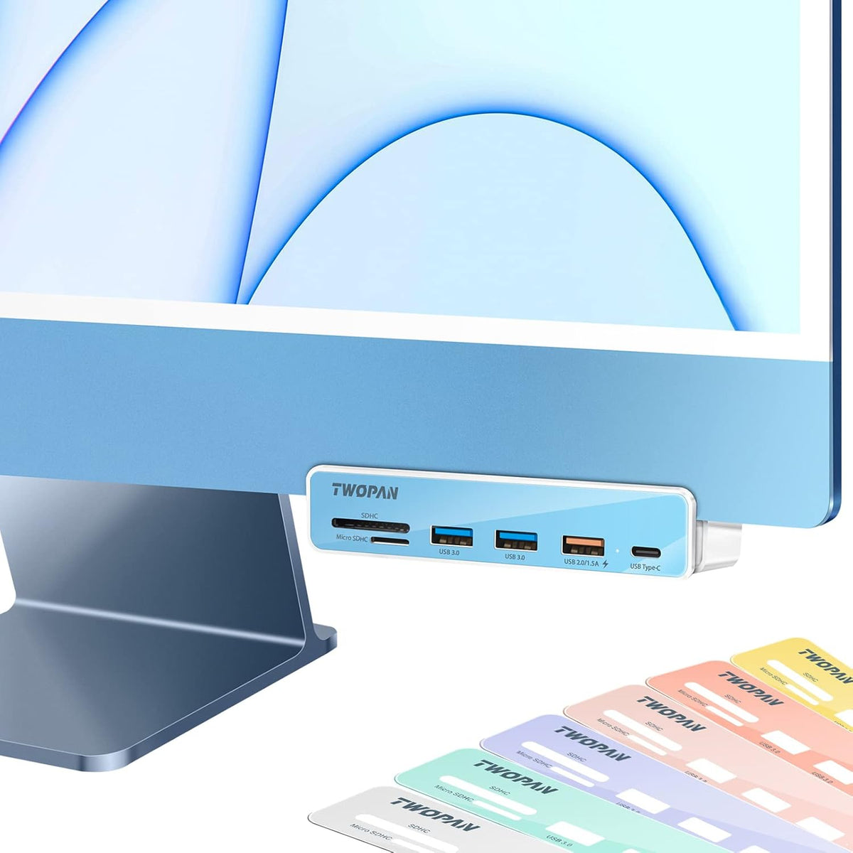 6 in 1 USB C Hub with USB 3.0 Port, Micro/SD Card Readers R1352