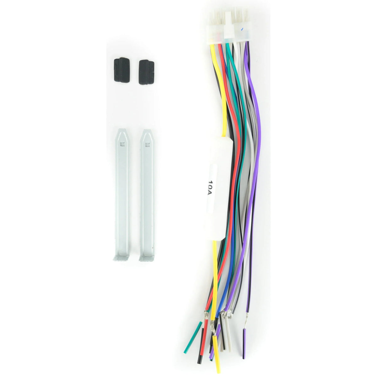 Single DIN Car Stereo and 6.5 Coaxial Speakers Bundle H4510