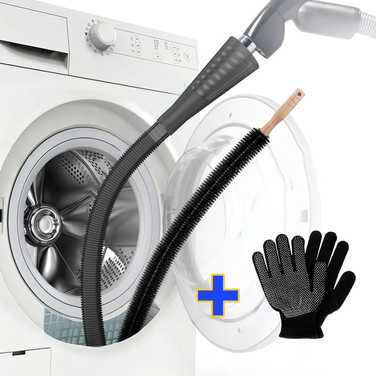 4PCS Dryer Vent Cleaning Kit Brush Vacuum Attachment I345