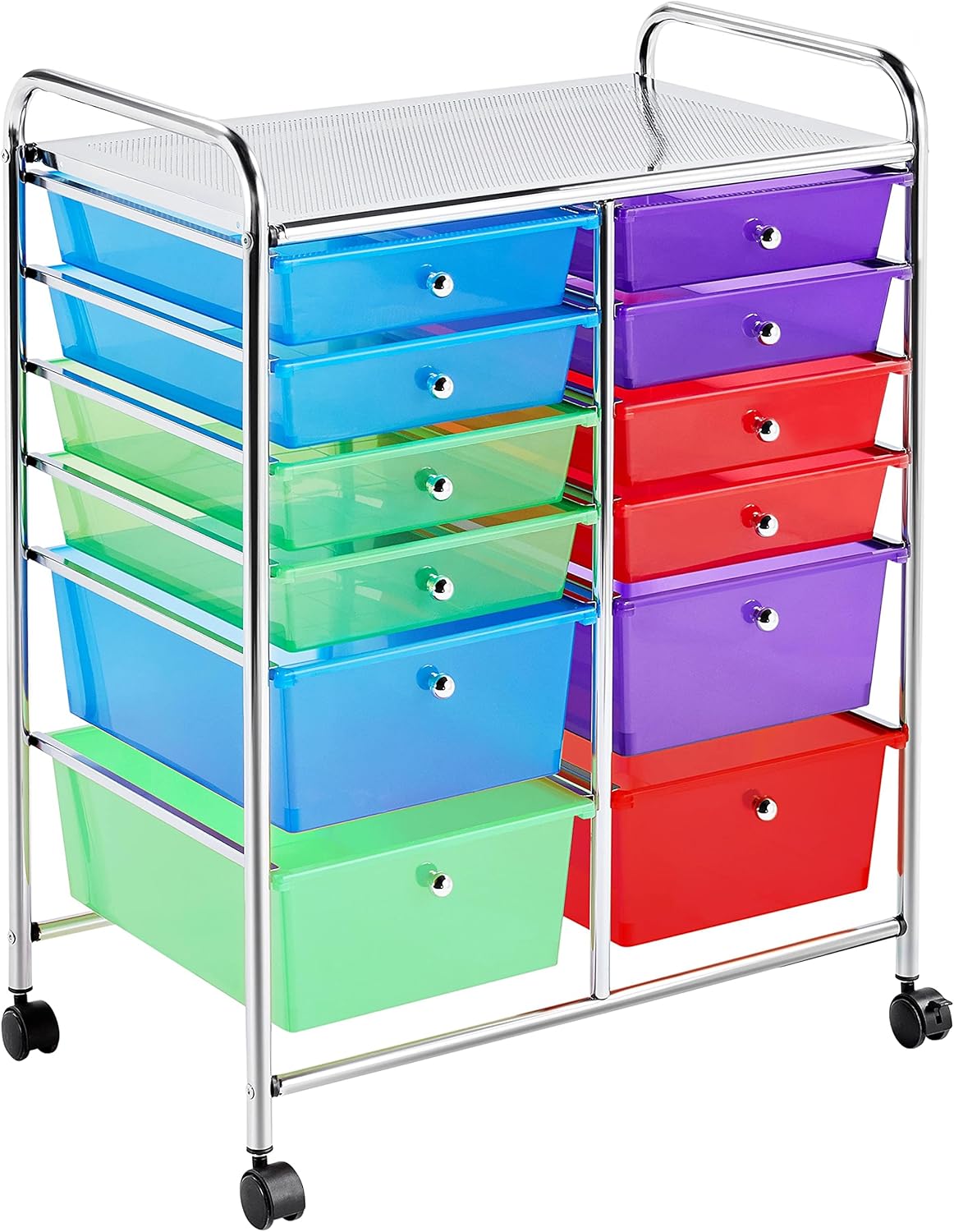 Black 12 Drawers Rolling Storage Cart Y15253
