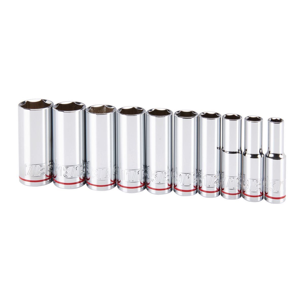 3/8 in. Drive SAE Chrome Deep Socket Set, 10-Piece A894