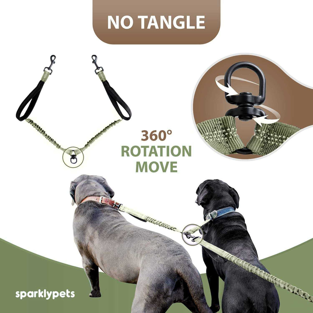 Hands Free Double Dog Leash C5639