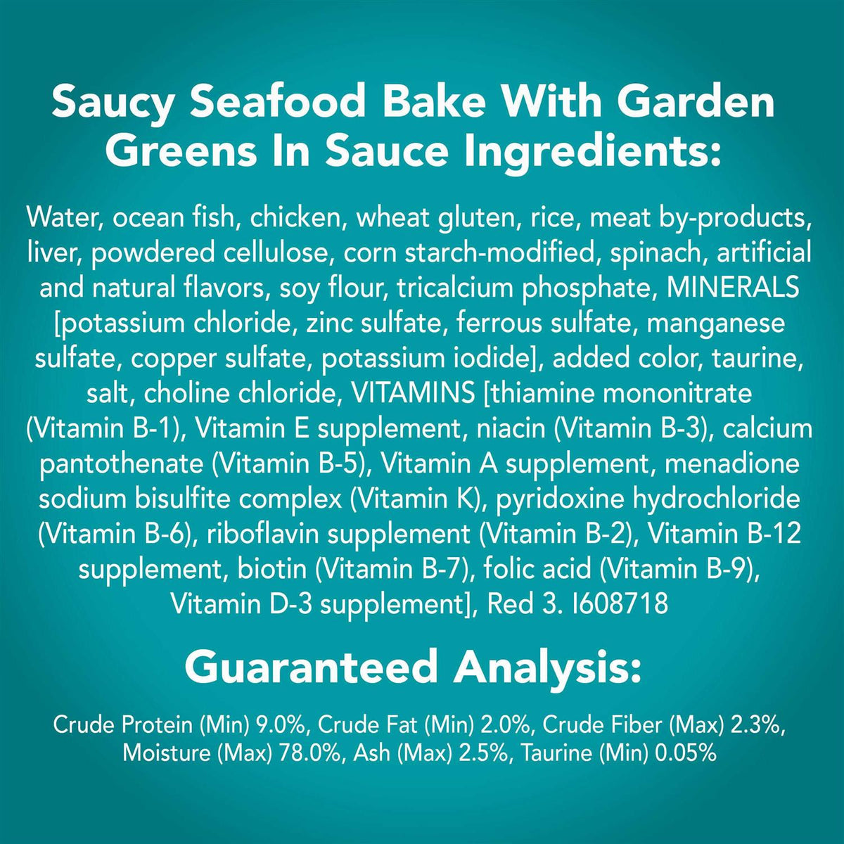 Indoor Wet Cat Food Saucy Seafood Bake O5708