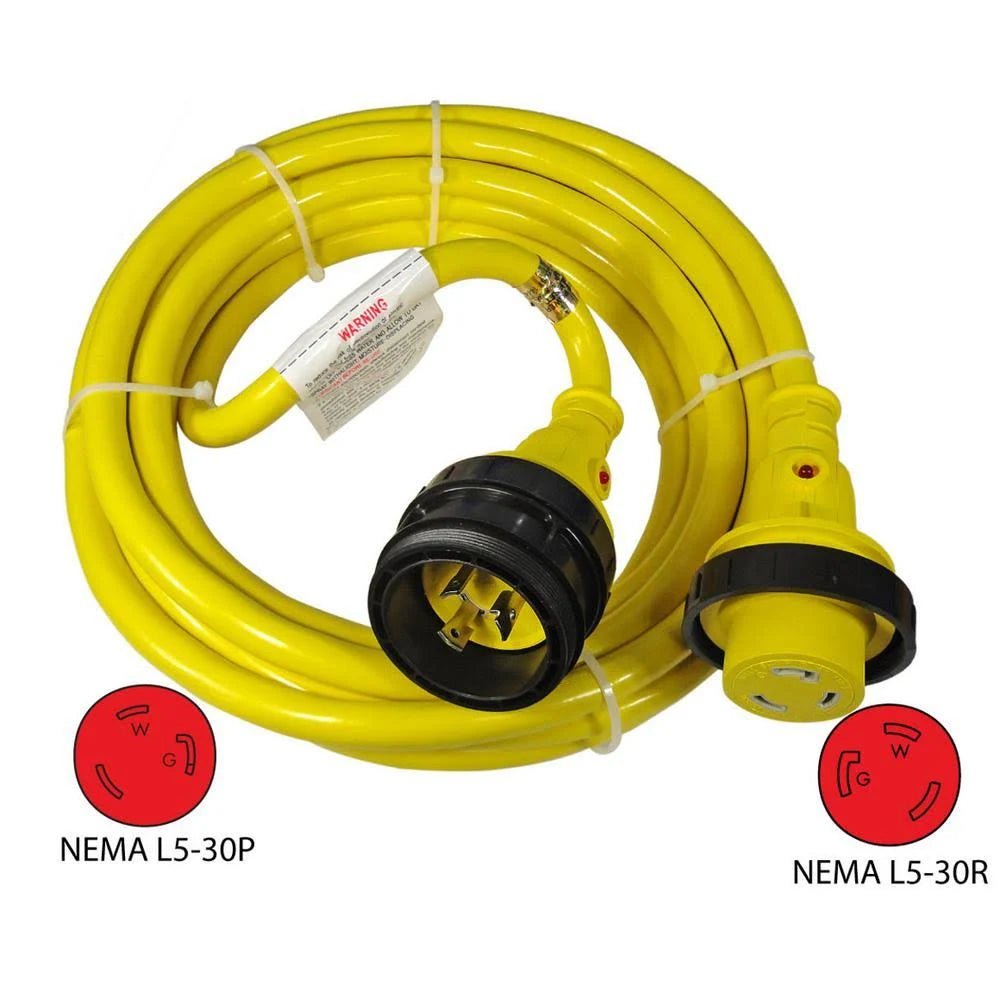 30 Amp Marine Shore Power Cordset with Light Indicator D58746