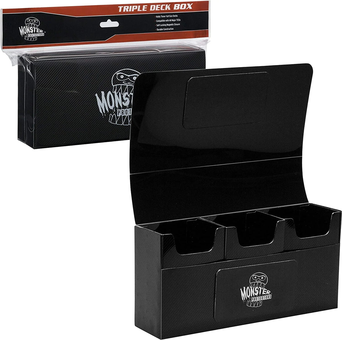 White Self-Locking Magnetic Closure Trading Card Storage Box H1767