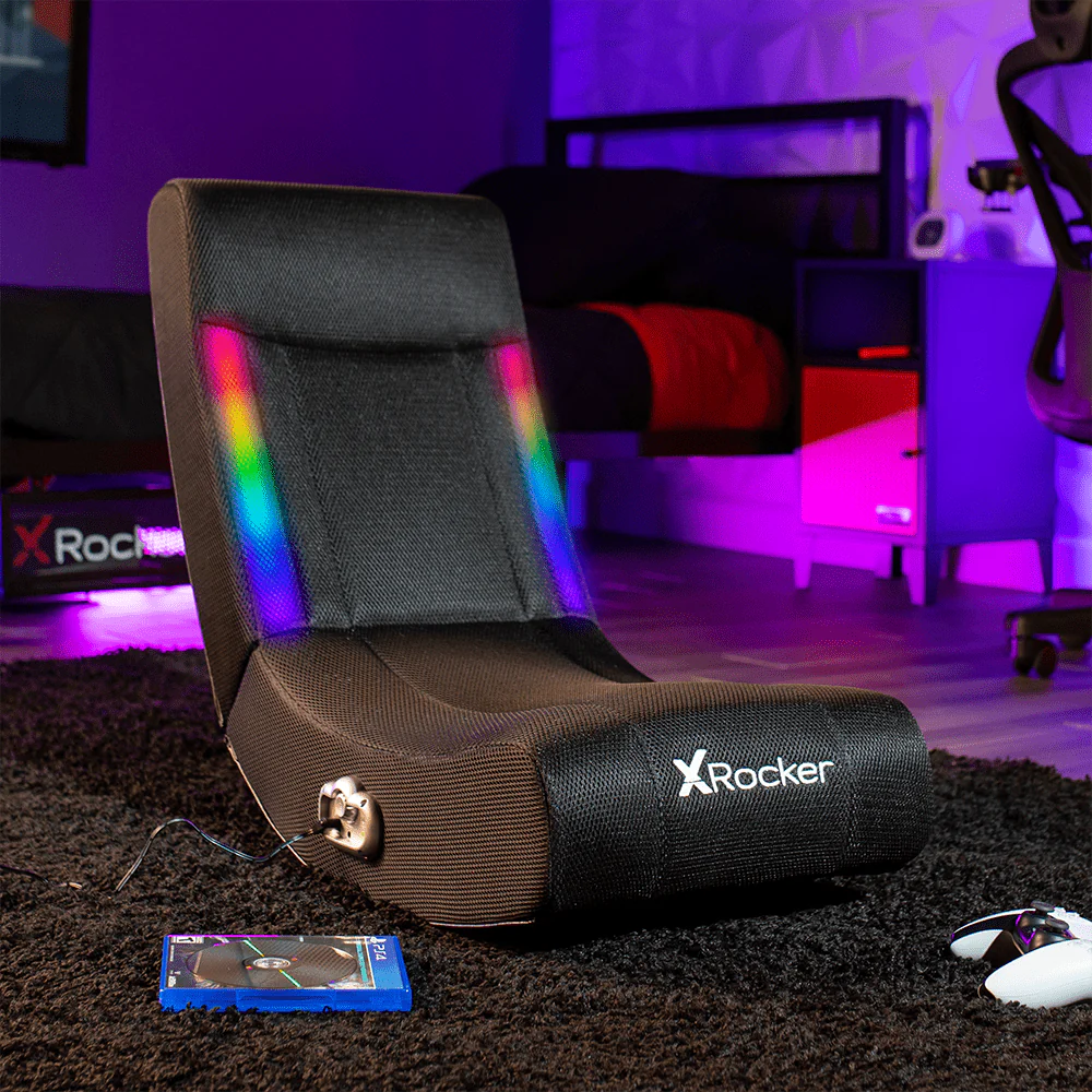 Black Mesh Floor Rocker Gaming Chair I5011