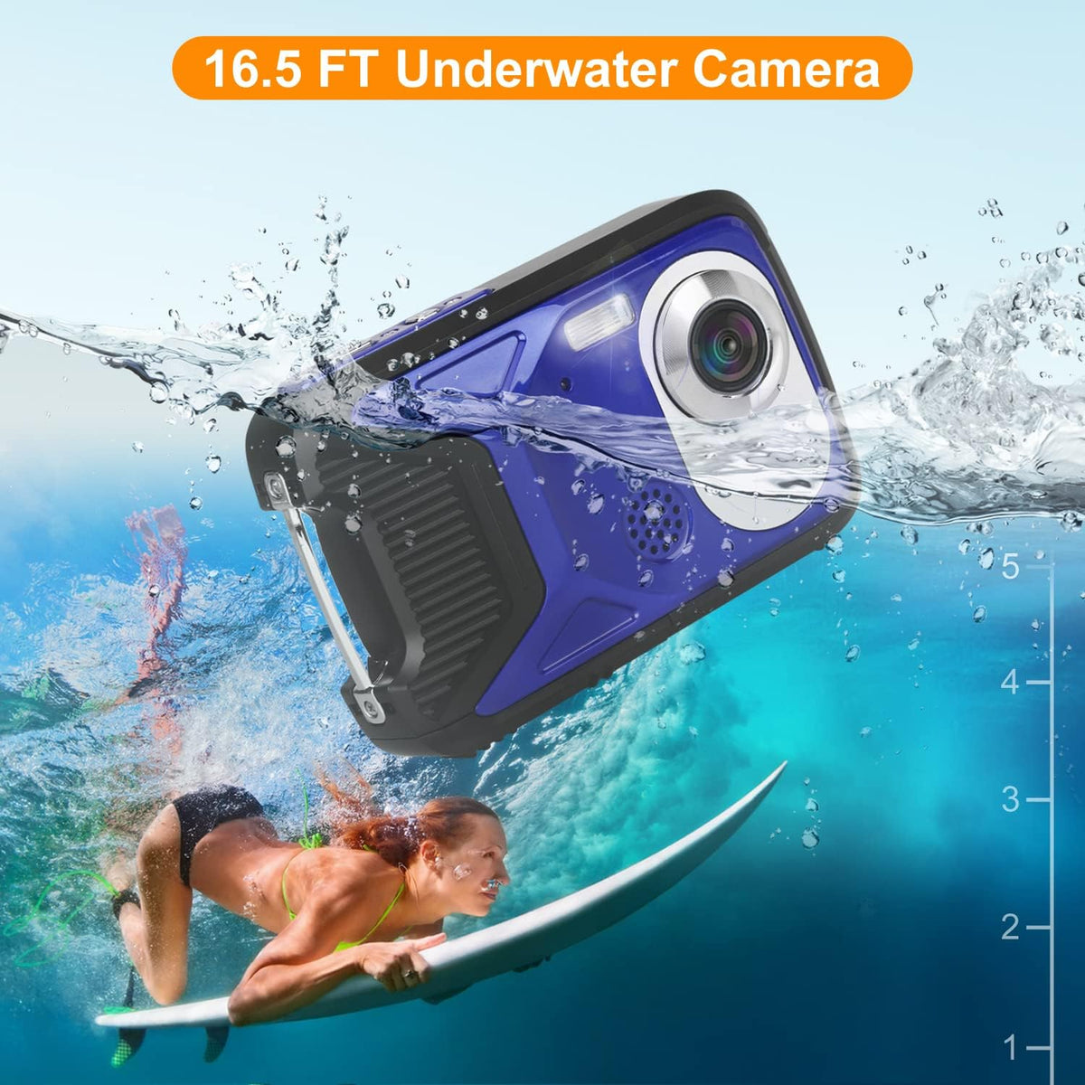 Waterproof 1080P 21MP Kids Digital Camera R603389