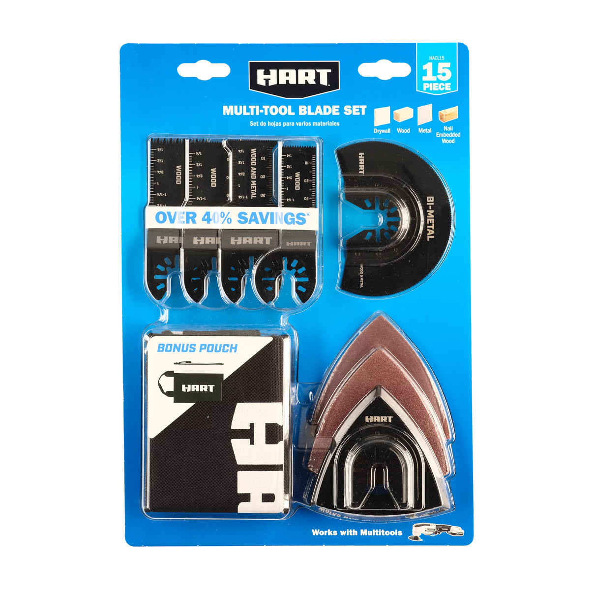15 Piece Multi-Tool Blade and Accessory Set V40484