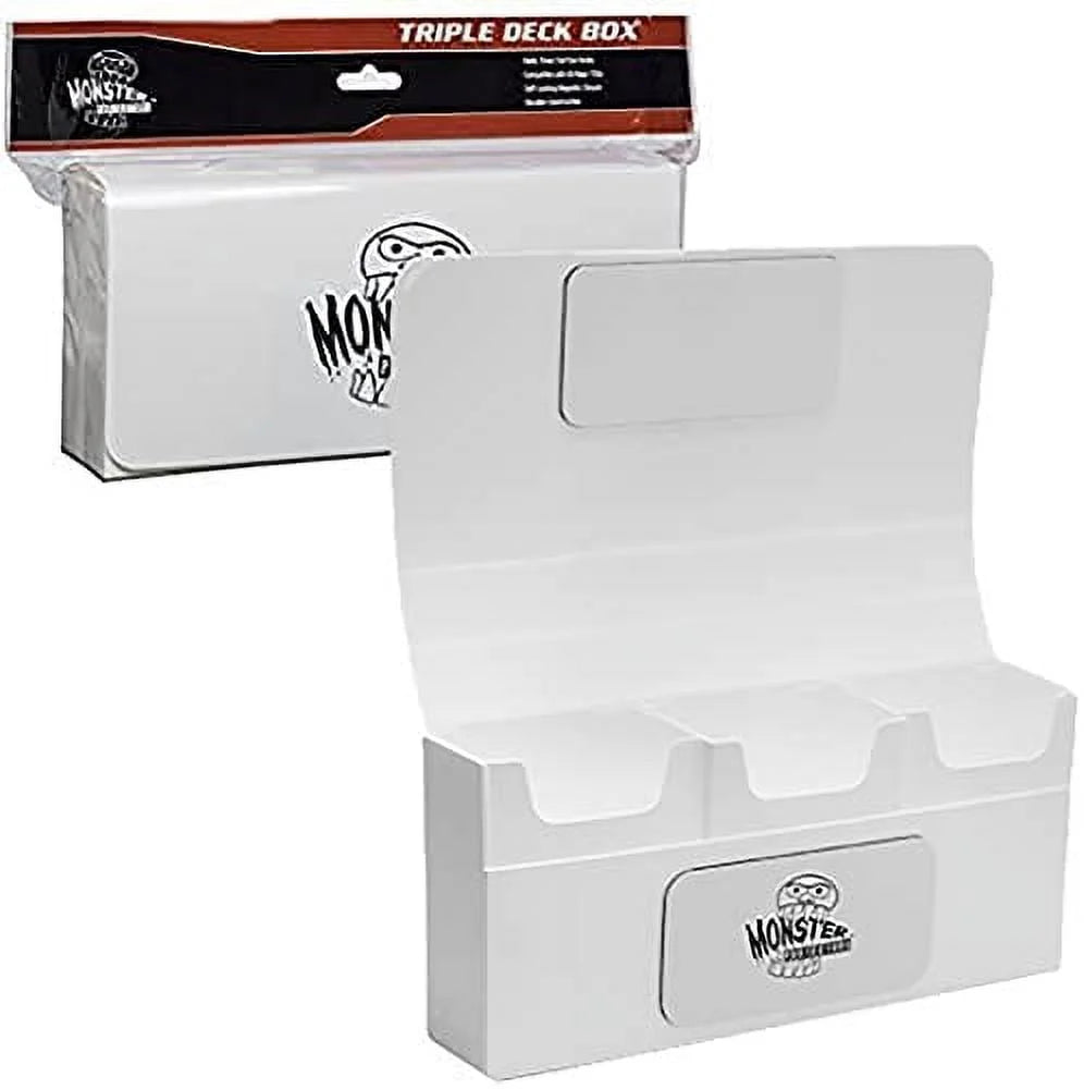 White Self-Locking Magnetic Closure Trading Card Storage Box H1767