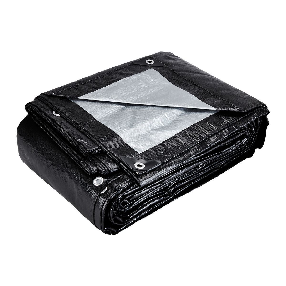 20 ft. x 30 ft. Silver and Black Weather-Resistant Tarp Y716641