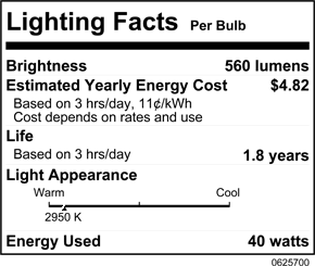 40 Watt T3 Incandescent Light Bulb X7365