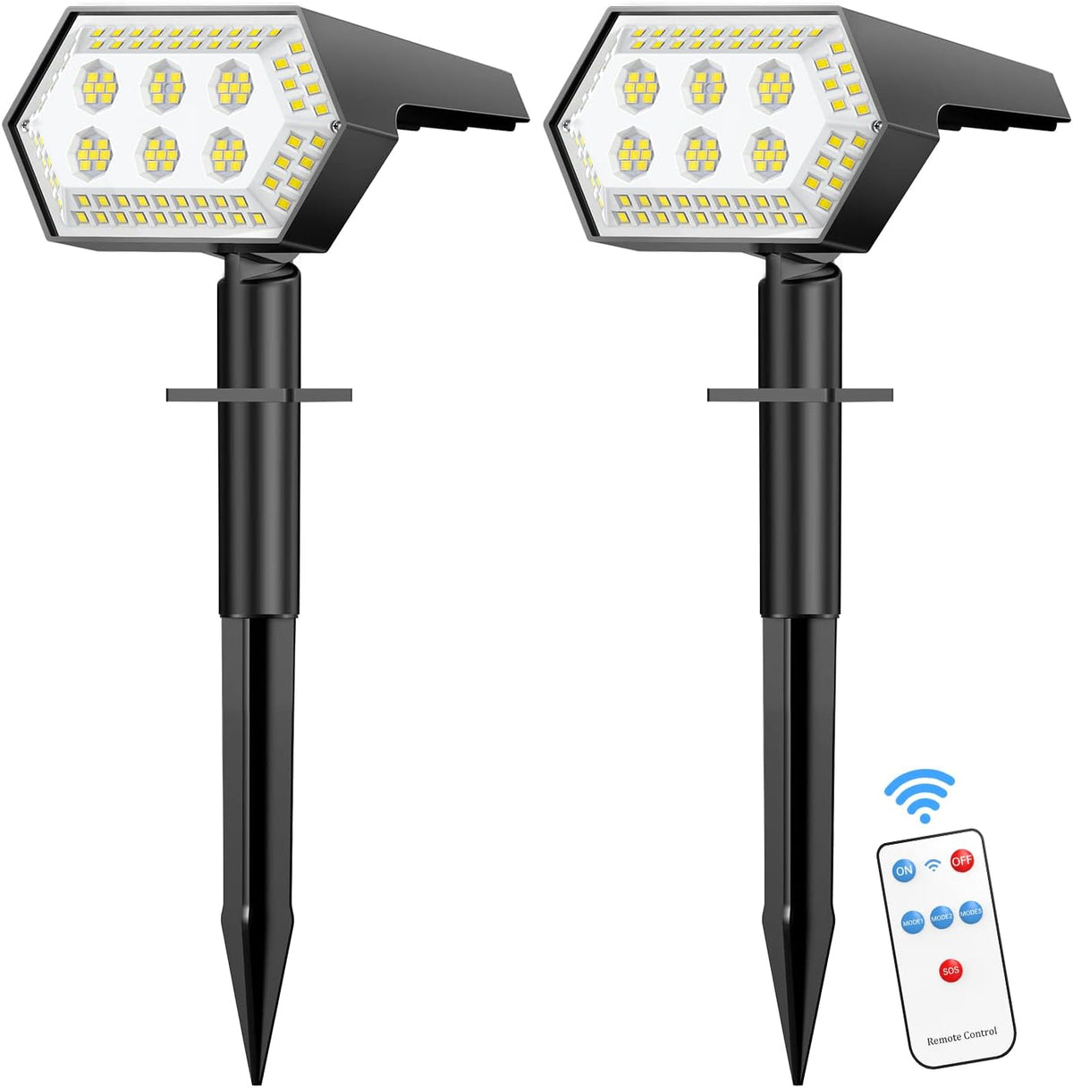4 Pack Solar Spot Lights Outdoor IP67 Waterproof Q457