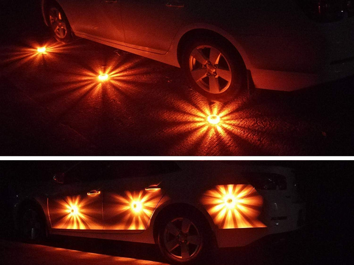 12 Pack LED Road Flares Emergency Lights Magnetic Base R516