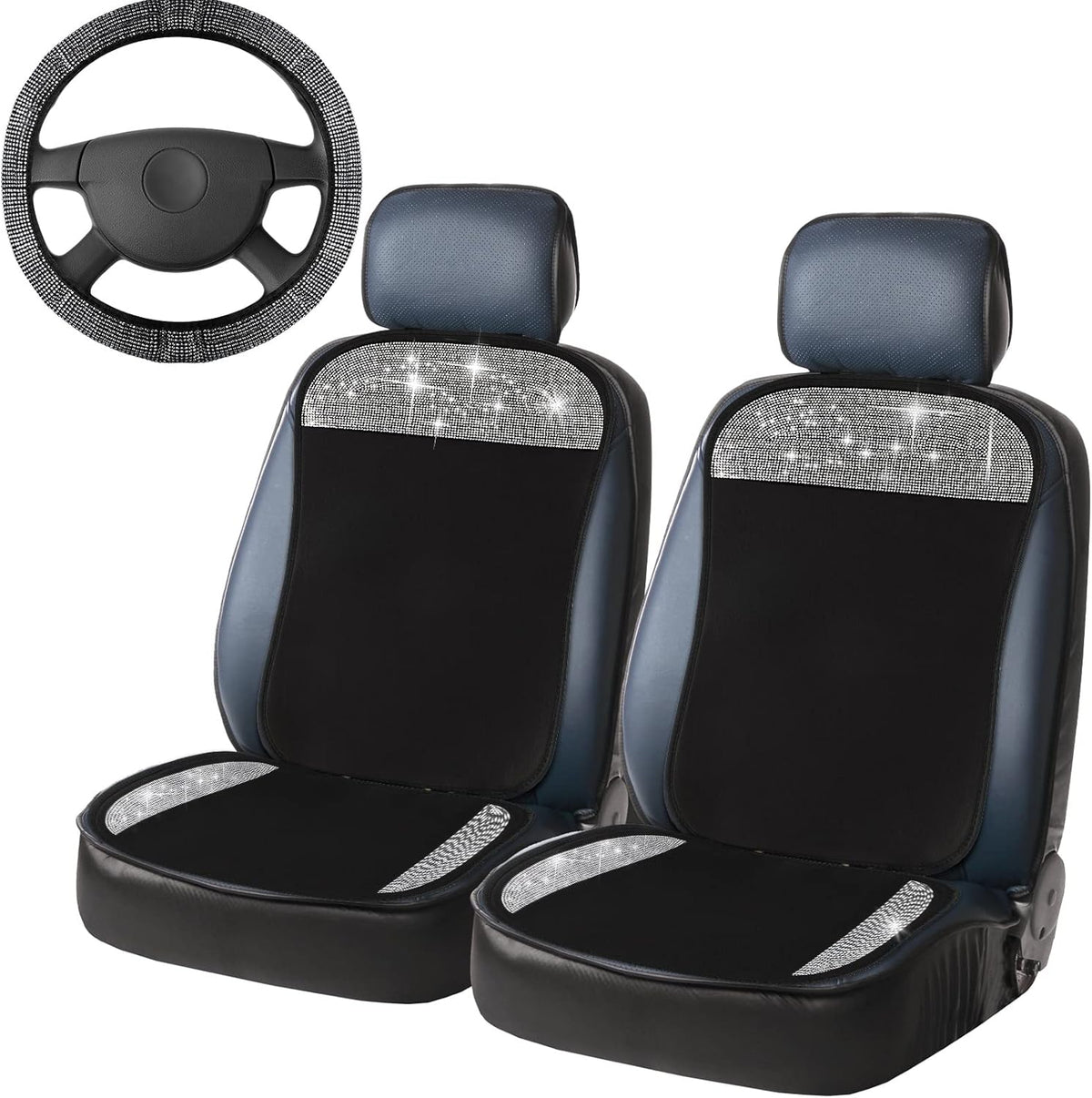 Bling Seat Covers and Steering Wheel Cover Set of 2 C672889