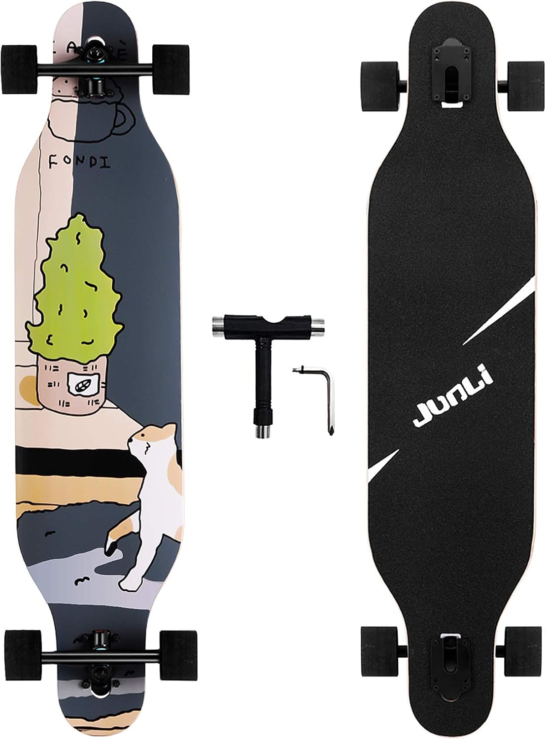 41 Inch Freeride Complete Skateboard Longboard W269467