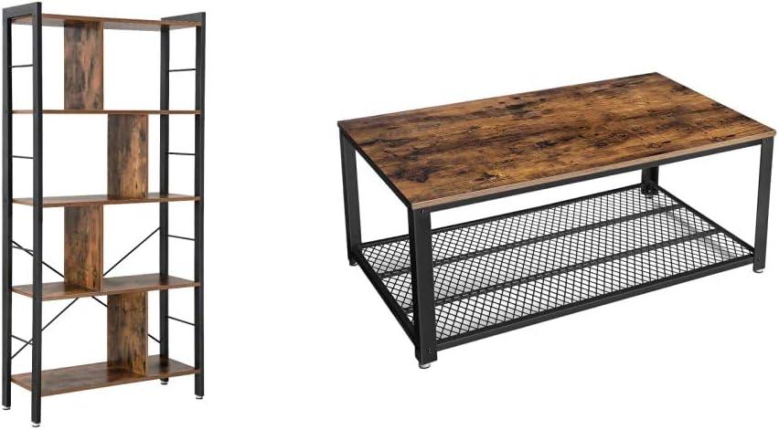 4-Tier Industrial Bookshelf I33781