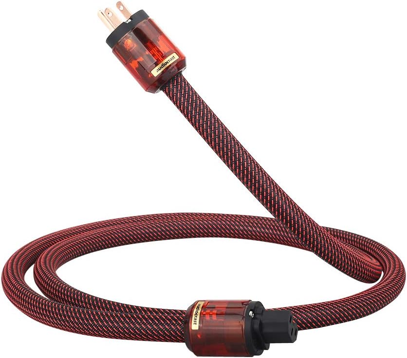 10AWG 125V 15A Braided Sleeve OFC Copper Power Cable T604