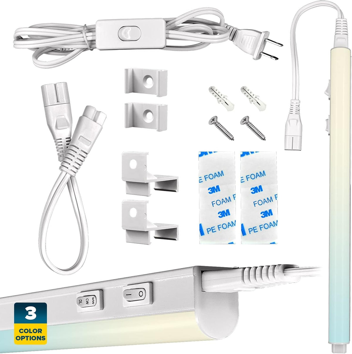 34 Inch LED Under Cabinet Light Kit, 3 Color Option, 12W V3287