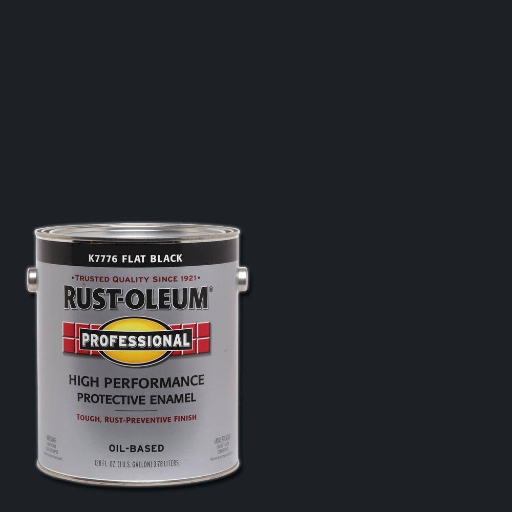 1 gal. Flat Black Oil-Based Interior/Exterior Paint 2-Pack A233940