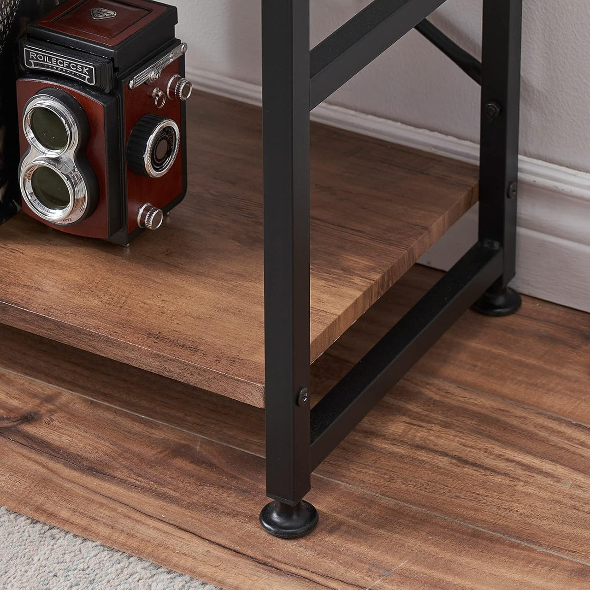 2 Tier Open Bookshelf with Metal Frame L4478