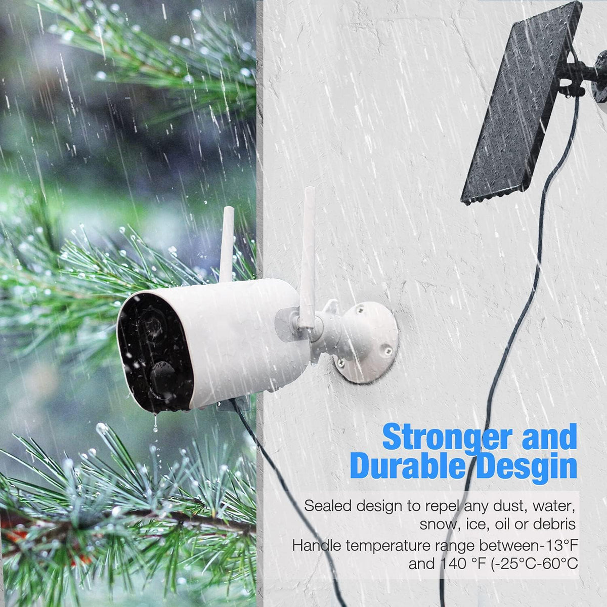 1080P Solar Wireless Security Camera with Night Vision I362196