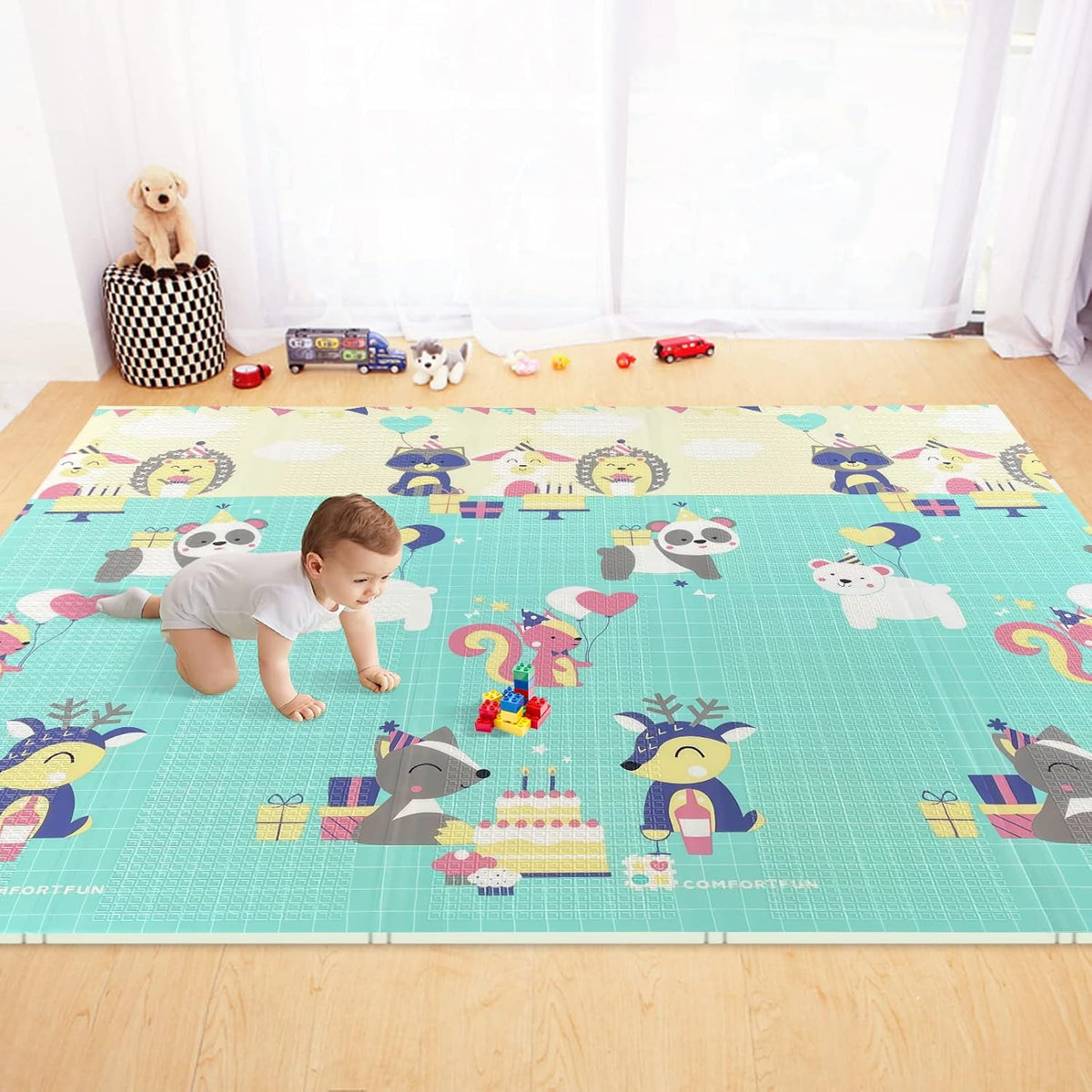 Extra Large Foldable Waterproof Baby Play Mat with Carry Bag G1170