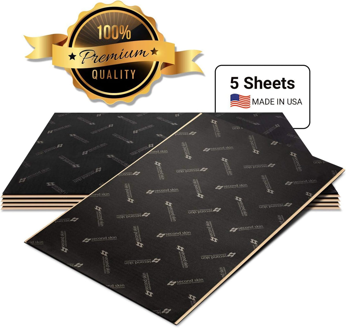1mm Butyl Rubber Car Sound Deadening Material 10 Sq Ft 5 Sheets S98721