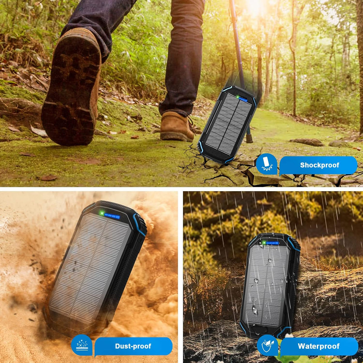 36000mAh Qi Wireless Solar Power Bank W850801