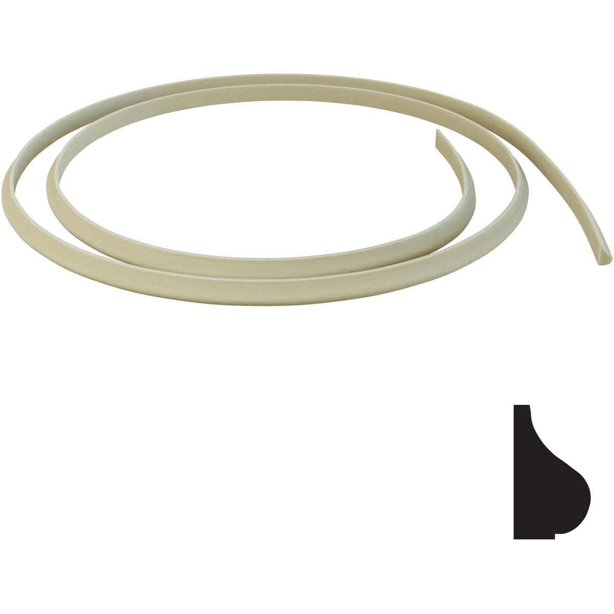 1 1/4x22H x 11/16x22D x 144x22L Flexible Base Cap Moulding M6583