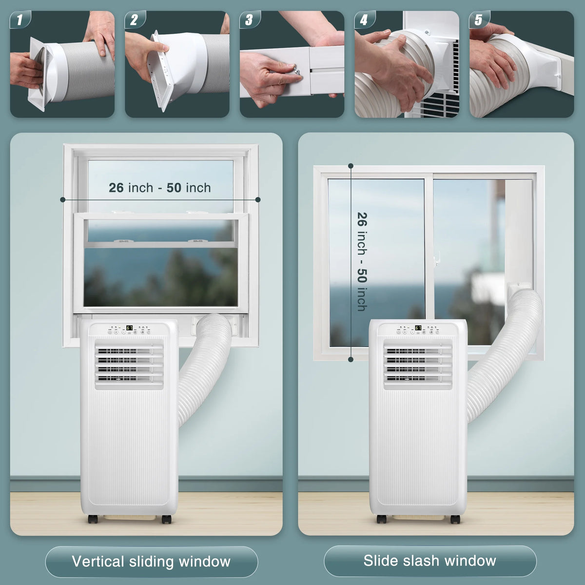 5000BTU Portable Air Conditioner 3 in 1 with 24-Hour Timer I299