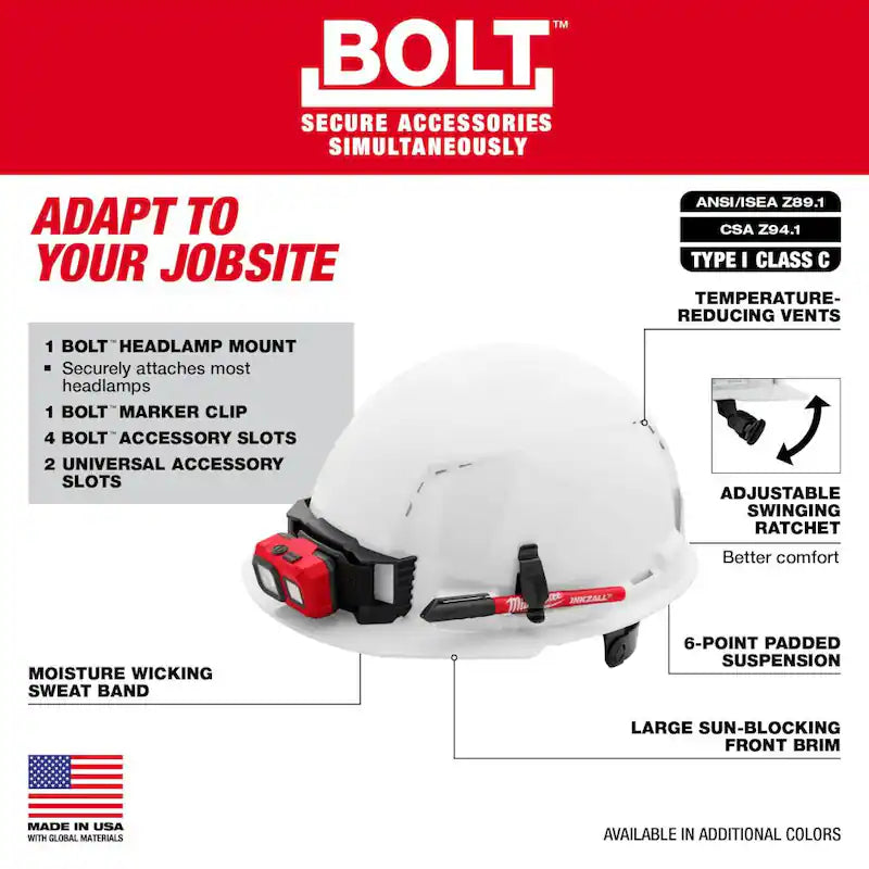Blue Type 1 Class C Vented Hard Hat 5-Pack J88223