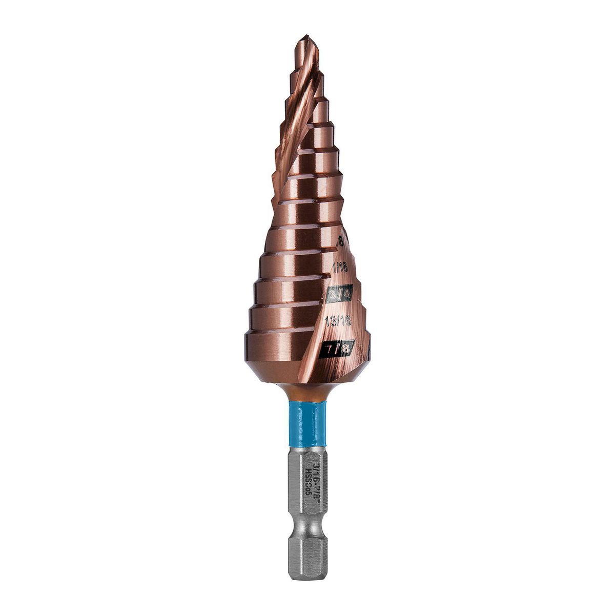 3/16 in. to 1-1/8 in. Cobalt Step Drill Bit D3068