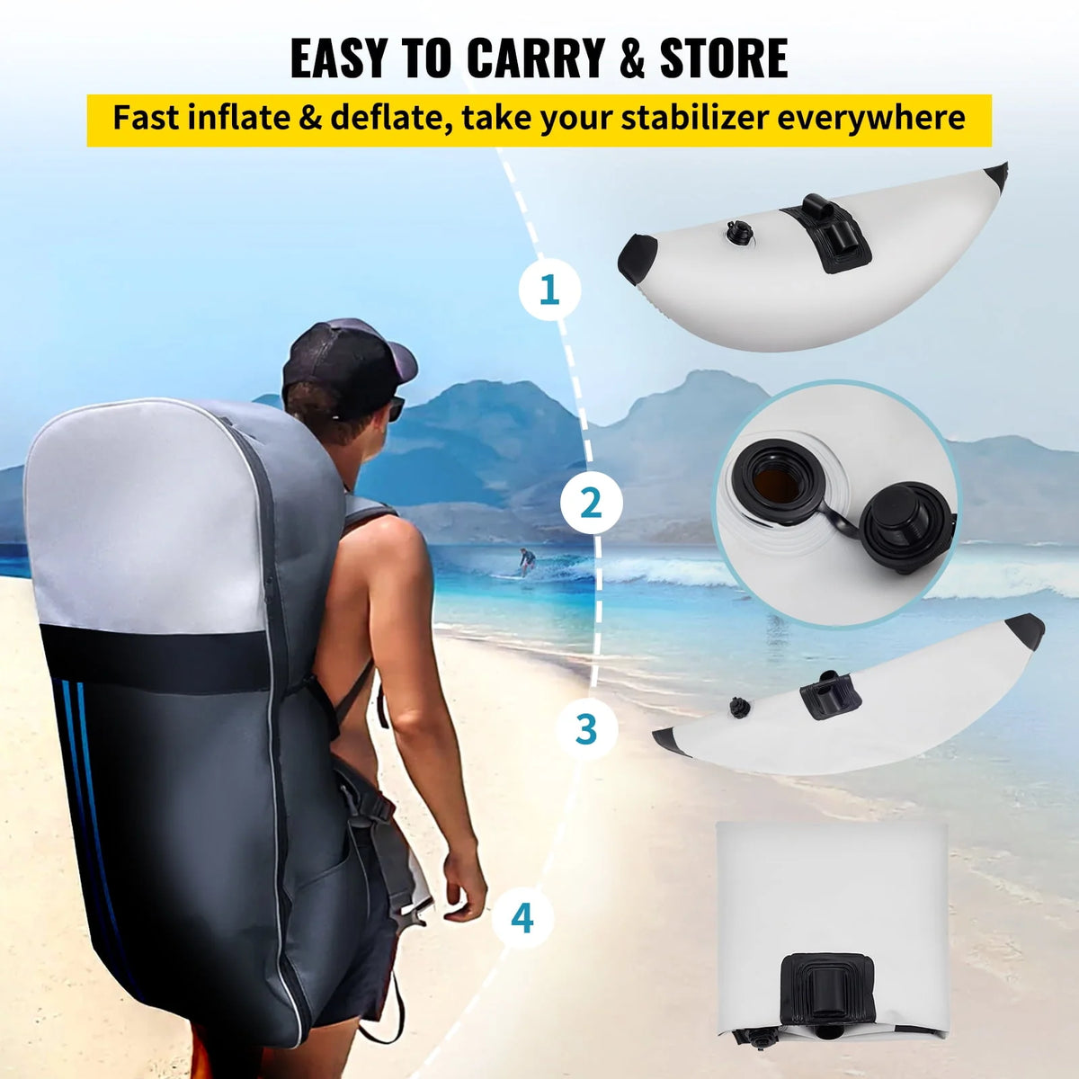 2 pcs PVC Inflatable Kayak Stabilizer D860084