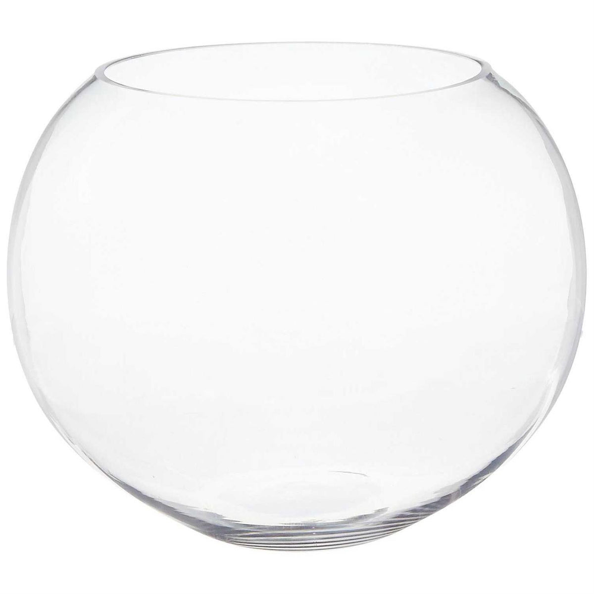 Clear Glass Bubble Bowl Vase Q3916