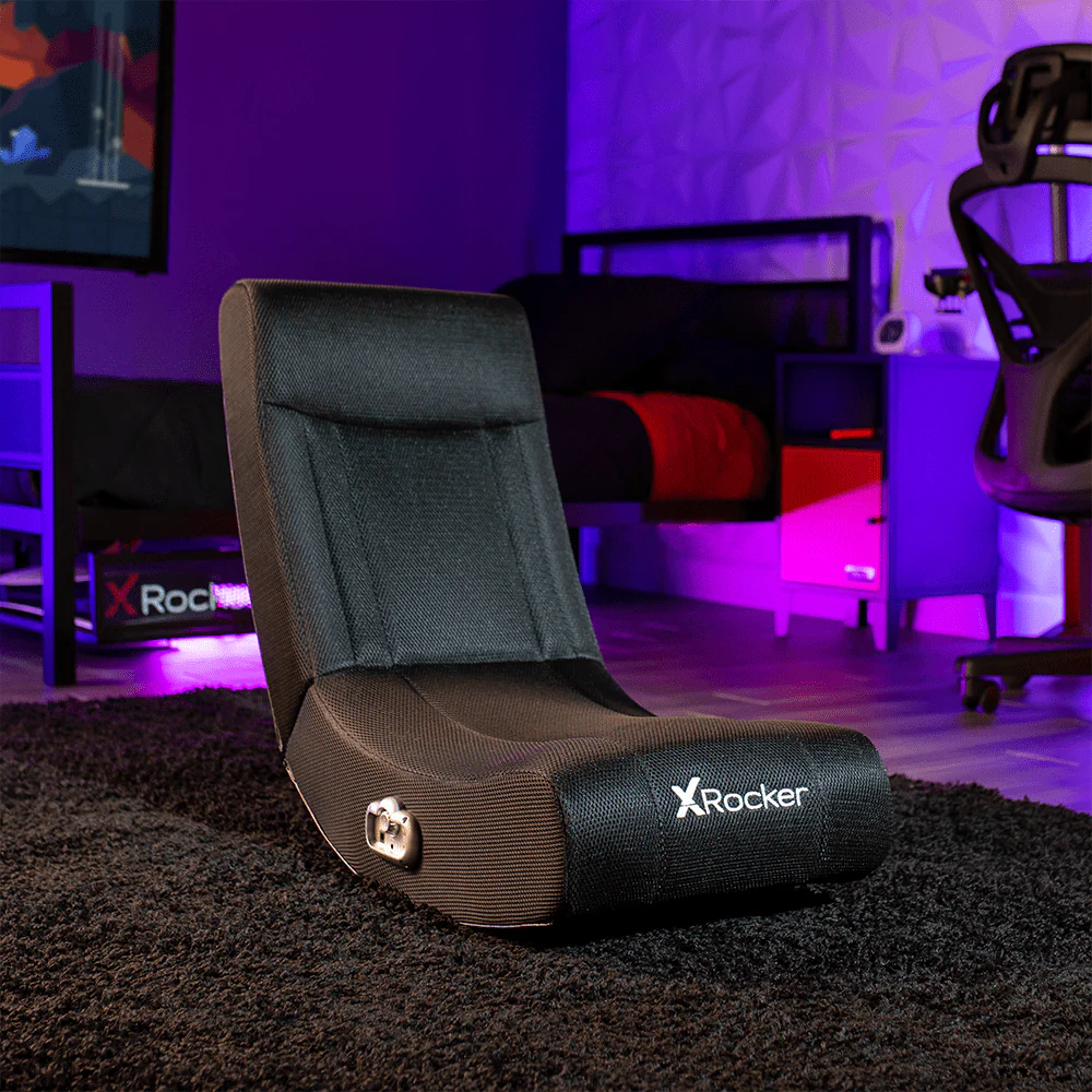 Black Mesh Floor Rocker Gaming Chair I5011