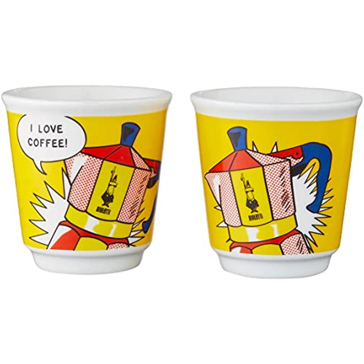 2-Cup Moka Set Coffee Maker 2.8 Oz Yellow Aluminium Z317
