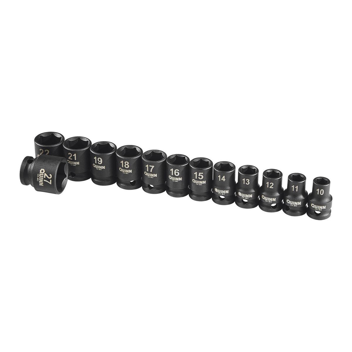 1/2 in. Drive Metric Impact Socket Set, 13-Piece E518884
