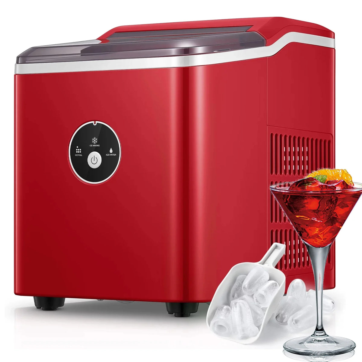 Countertop Ice Maker 28 lbs 9 Bullet Ice Silver D898
