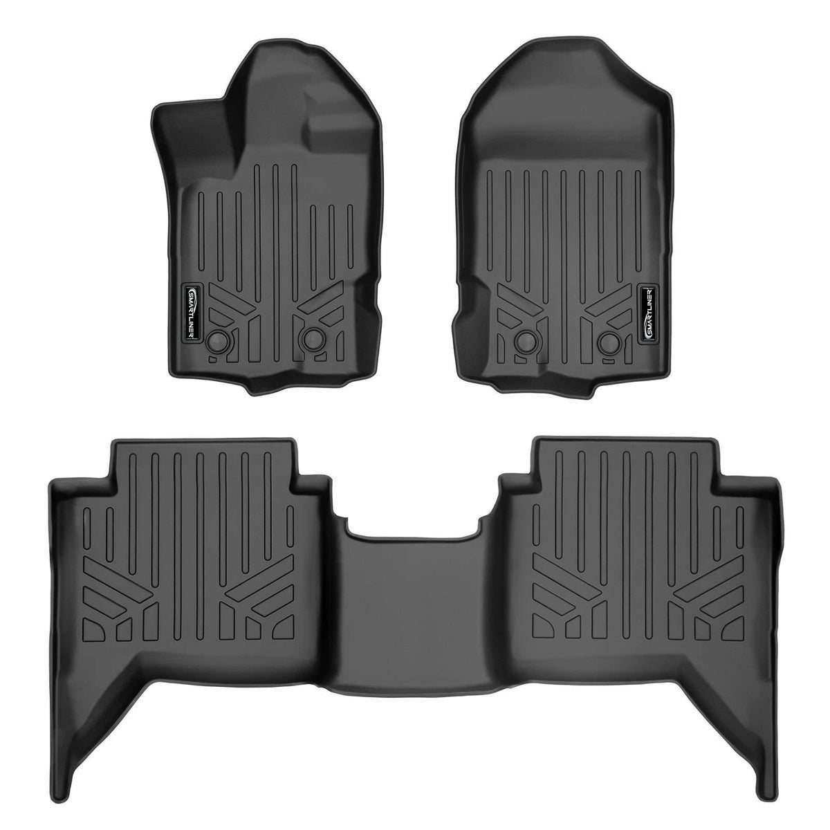 Custom Fit Floor Mats 2 Row Liner Set Black I466