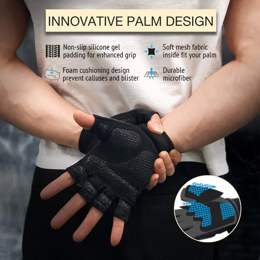 Workout Gloves with Hooks Black L M4093
