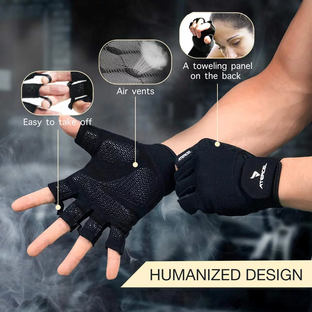 Workout Gloves with Hooks Black L M4093