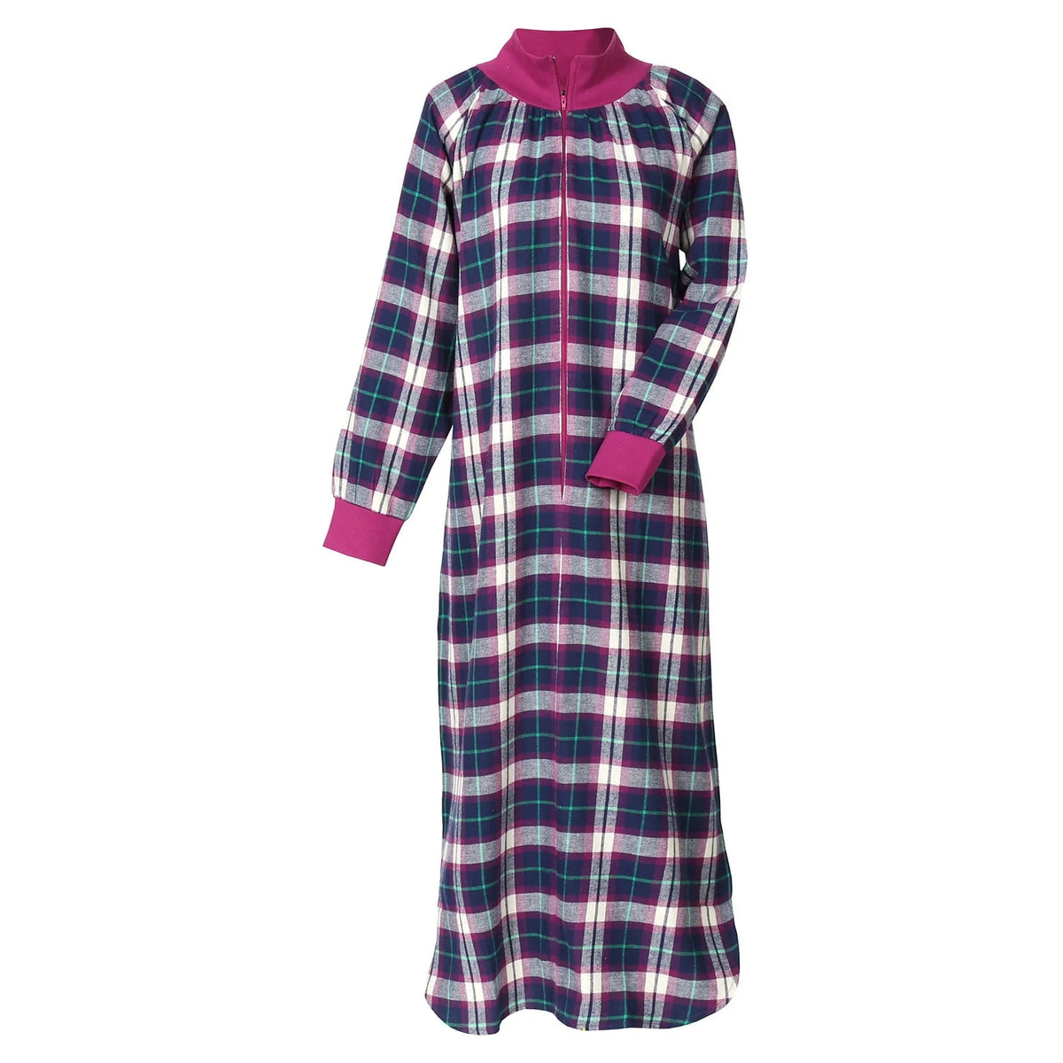 Navy Long Sleeve Flannel Nightgown S47808
